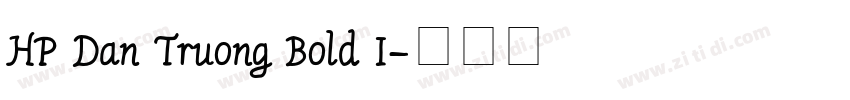 HP Dan Truong Bold I字体转换
